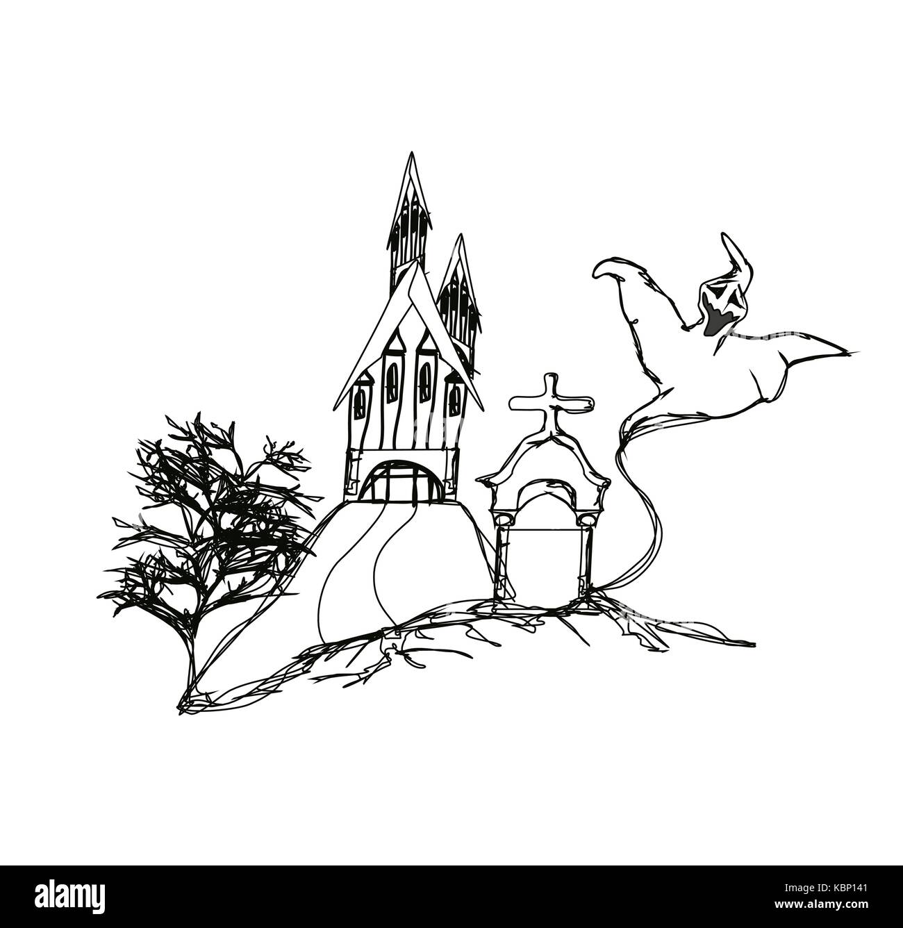 Halloween Haunted House Stock Vector Image & Art - Alamy