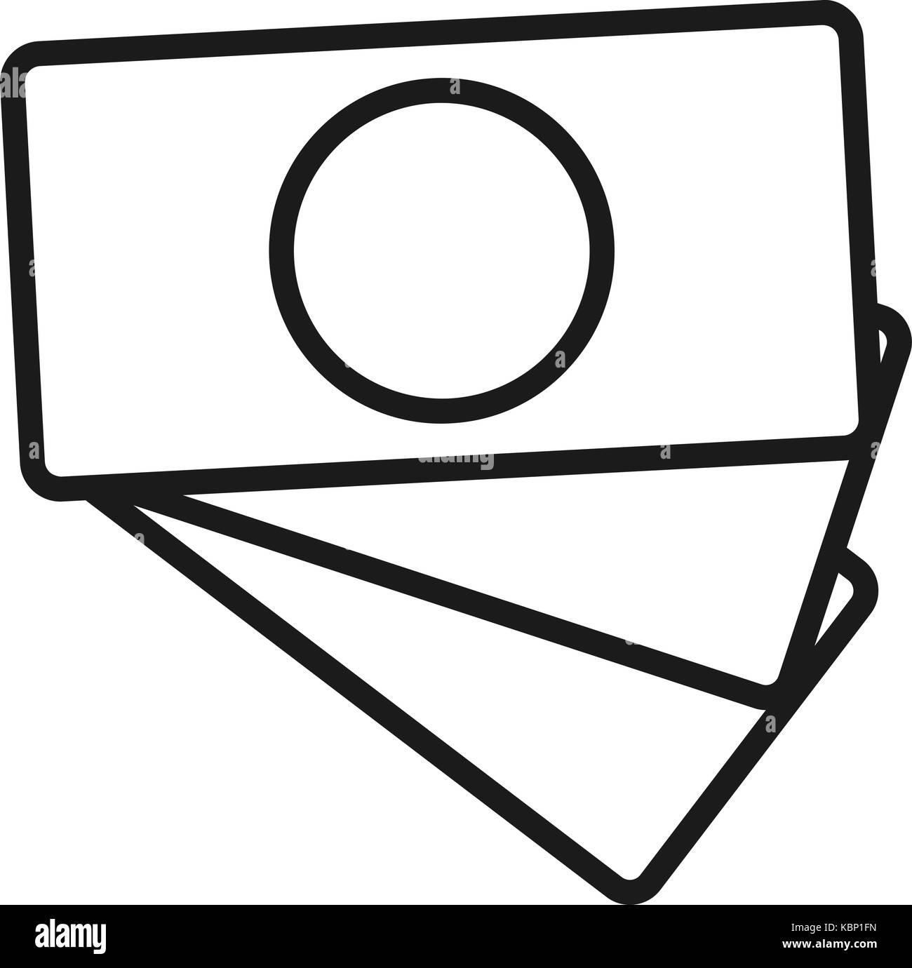 Vector illustration of a flat icon in the form of paper money, picture ...