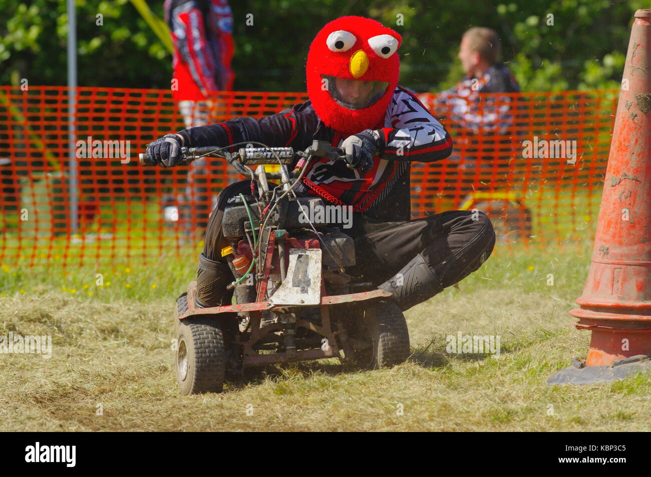 Lawnmower Racing, Anglesey Show Ground,  North Wales, Stock Photo