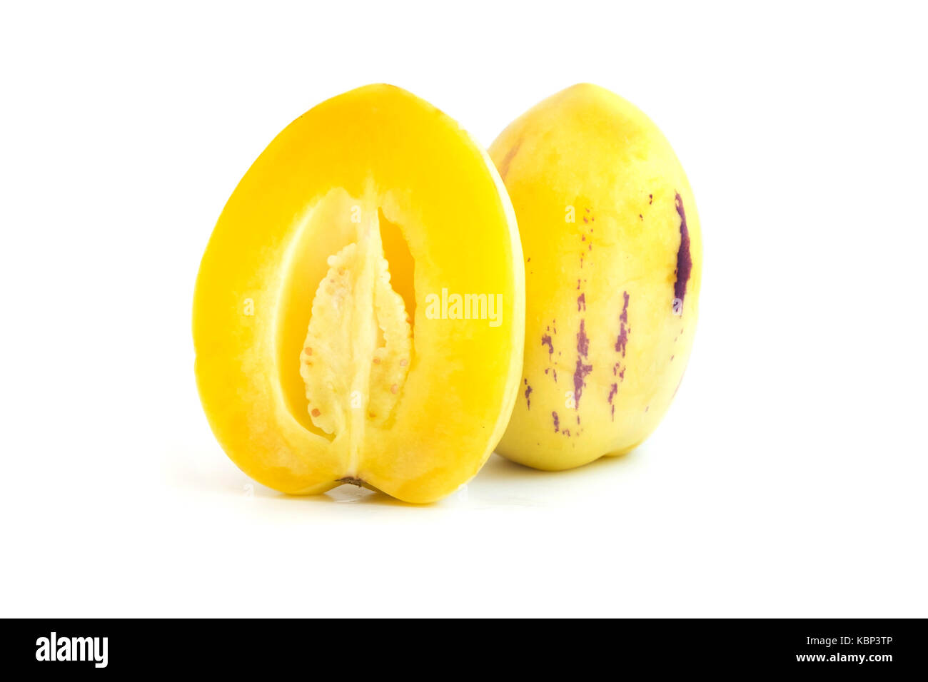 Pepino melon on a white background Stock Photo