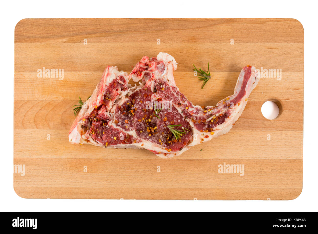 Raw beef steak on the table Stock Photo