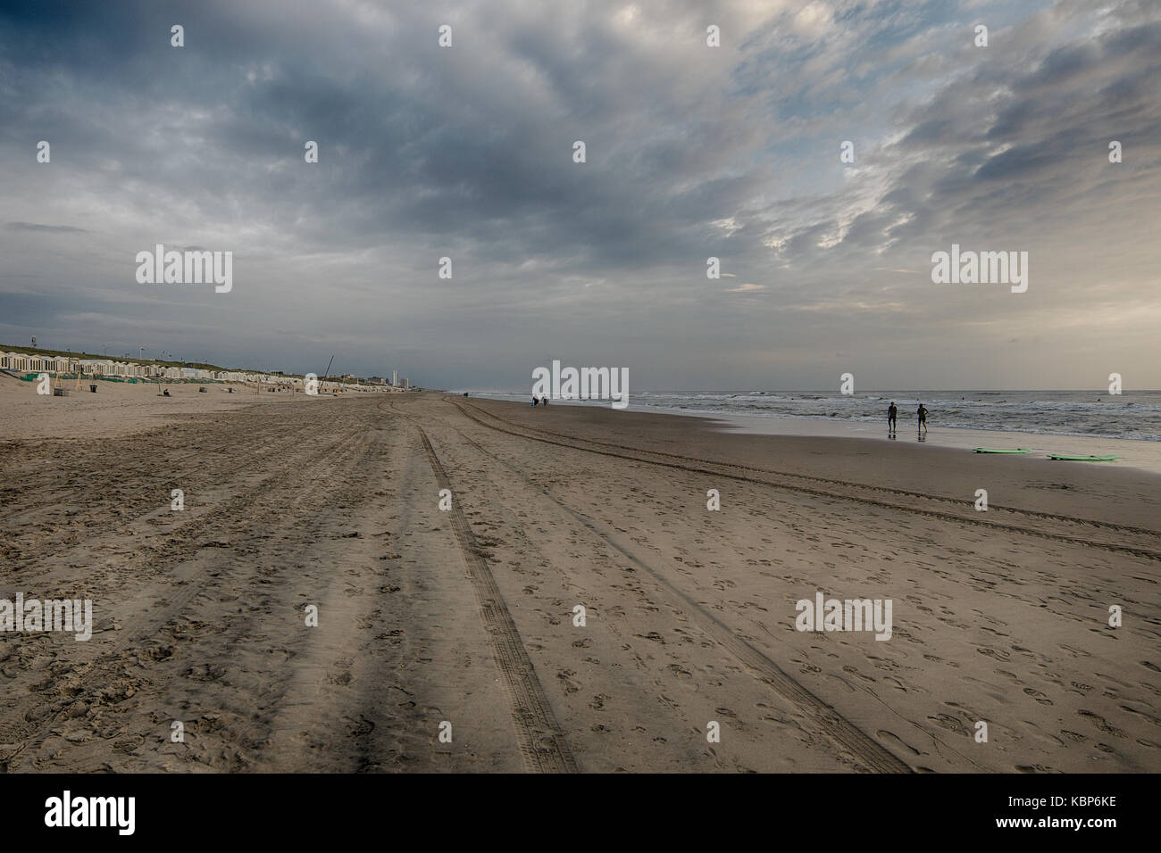 Beach in Bloemendaal aan Zee Stock Photo