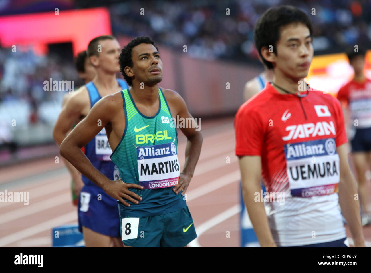 Daniel MARTINS of Brazil in the Men's 800 m T20 heats at the World Para Championships in London 2017 Stock Photo