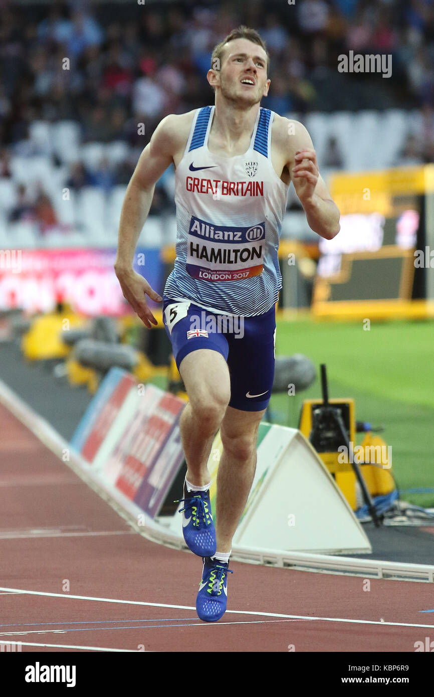 James HAMILTON of Great Britain in the Men's 800 m T20 heats at the World Para Championships in London 2017 Stock Photo