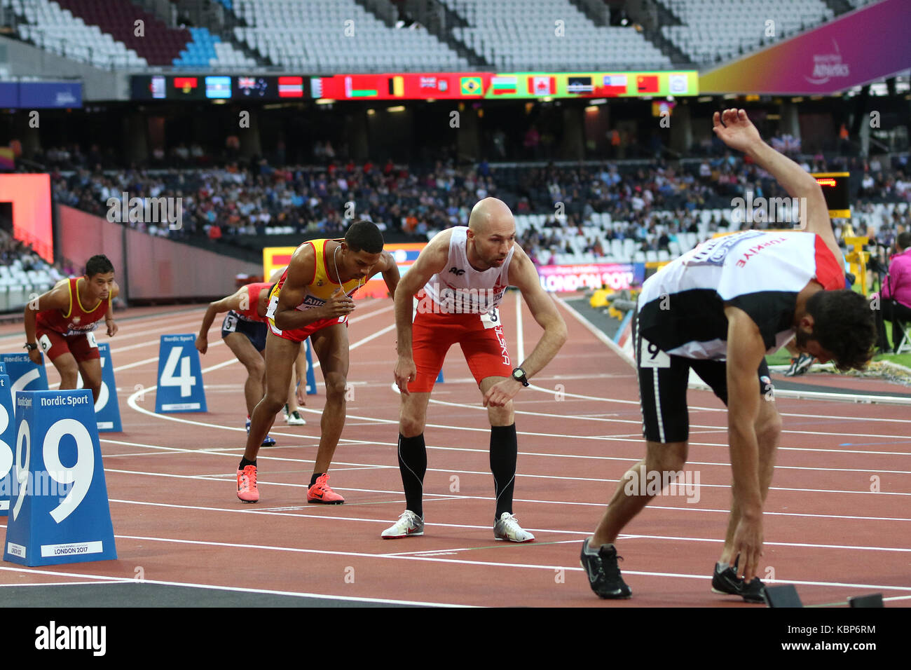 Rafal KORC of Poland in the Men's 800 m T20 heats at the World Para Championships in London 2017 Stock Photo