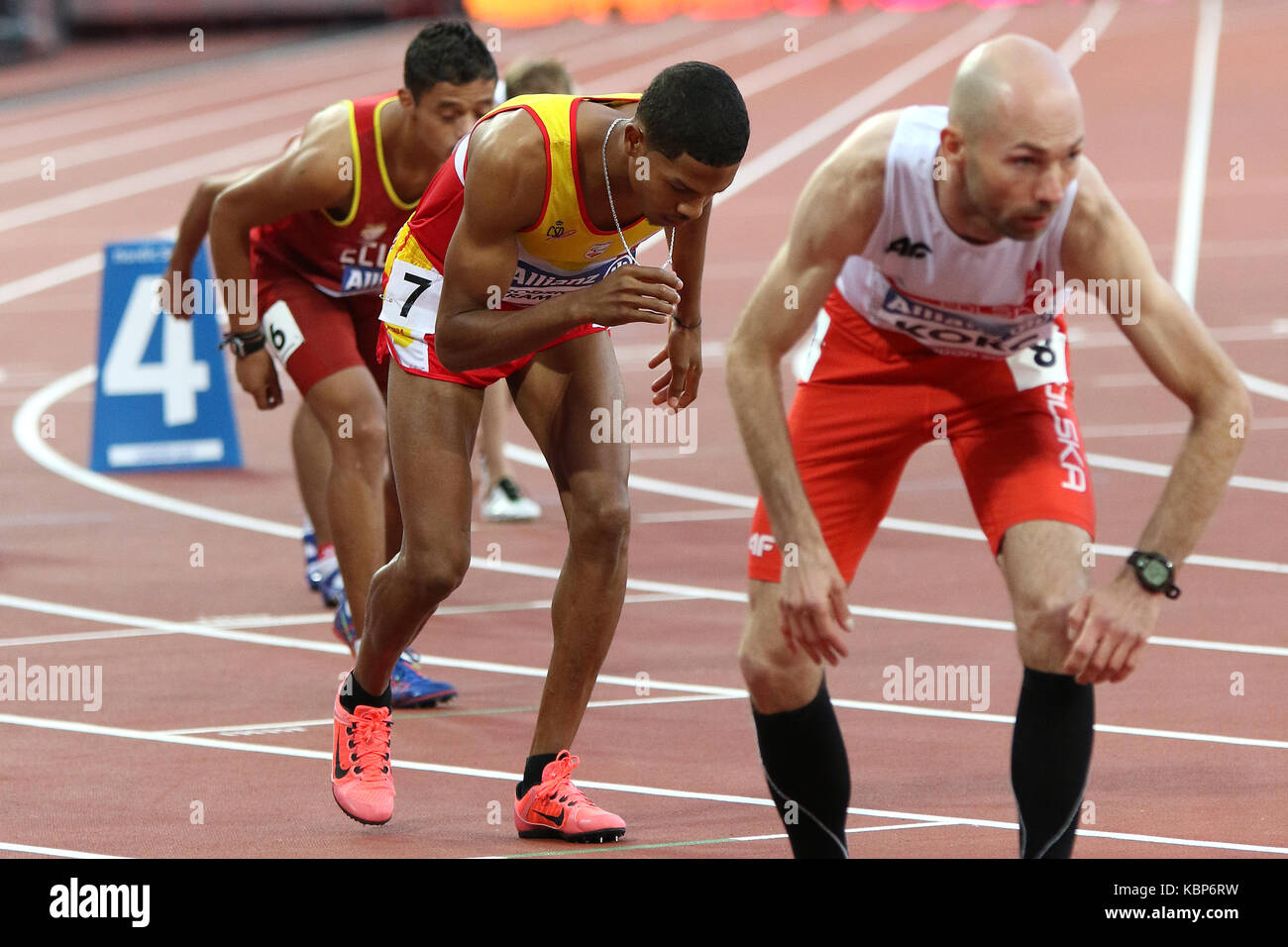 Deliber RODRIGUEZ RAMIREZ of Spain in the Men's 800 m T20 heats at the World Para Championships in London 2017 Stock Photo