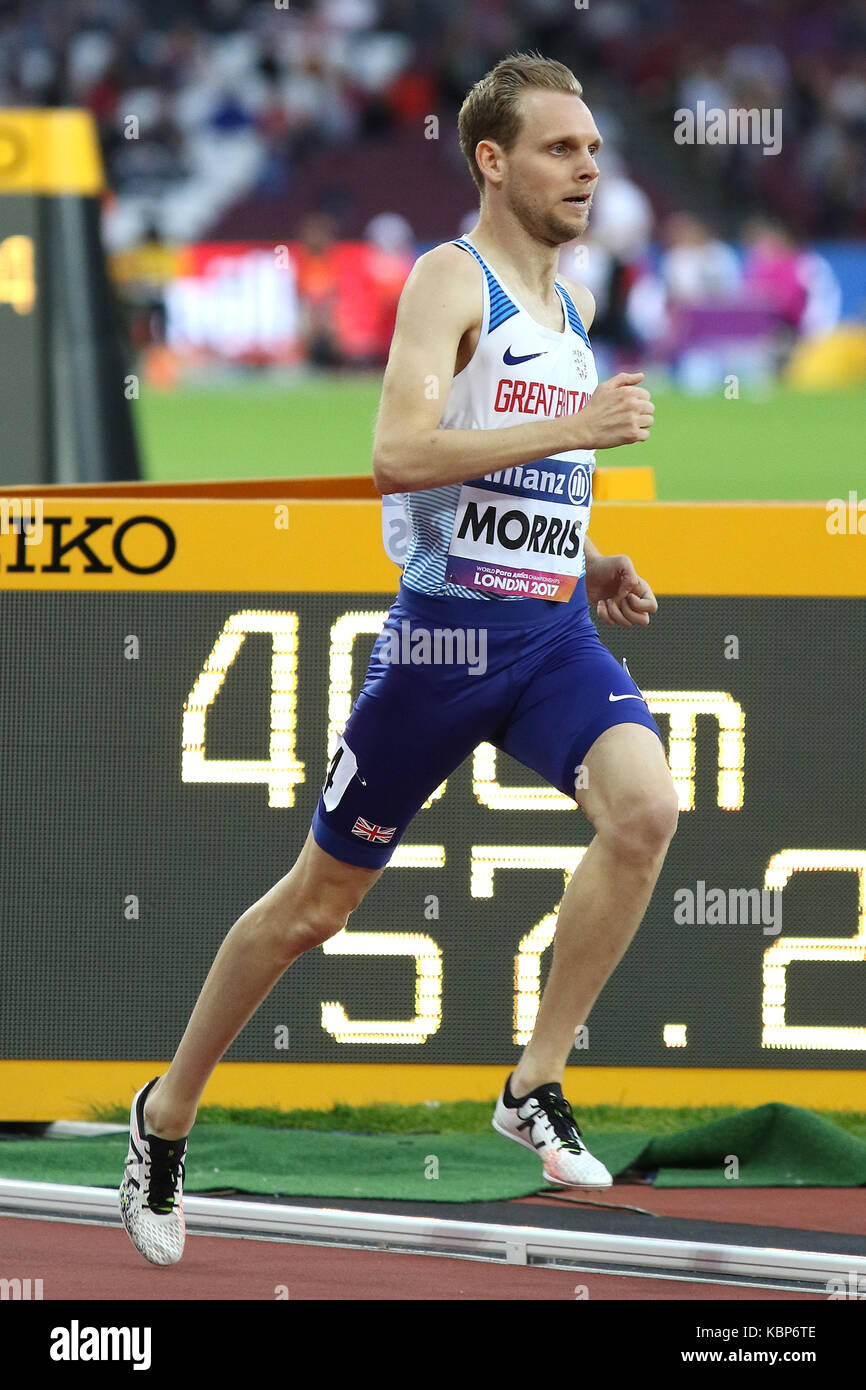 Steve MORRIS of Great Britain in the Men's 800 m T20 heats at the World Para Championships in London 2017 Stock Photo