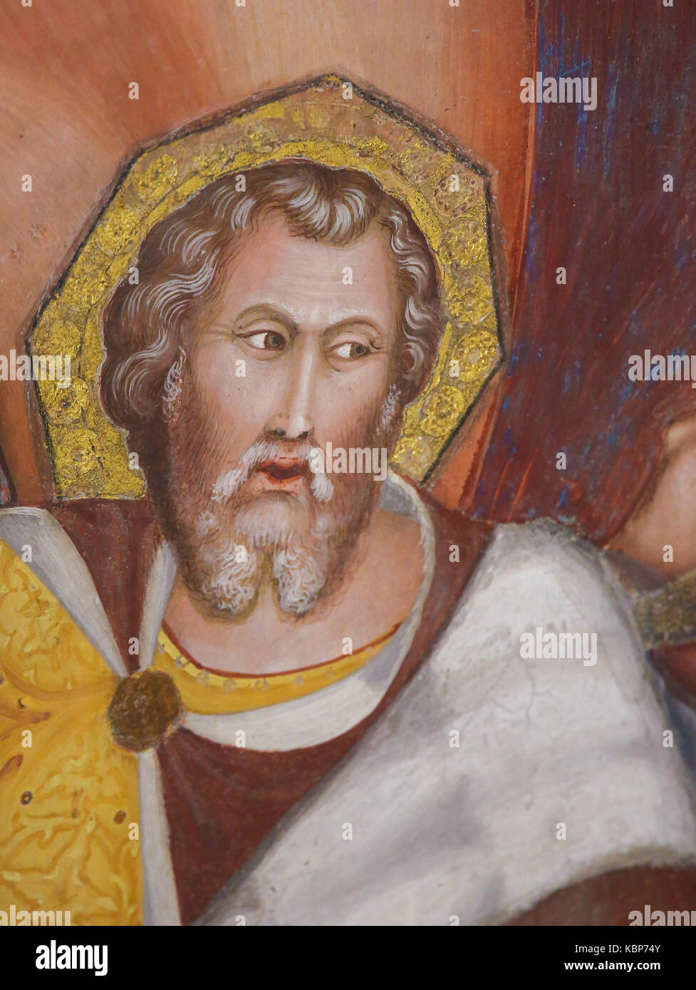 Renaissance Fresco depicting the Apostle Saint Peter or Petrus in the