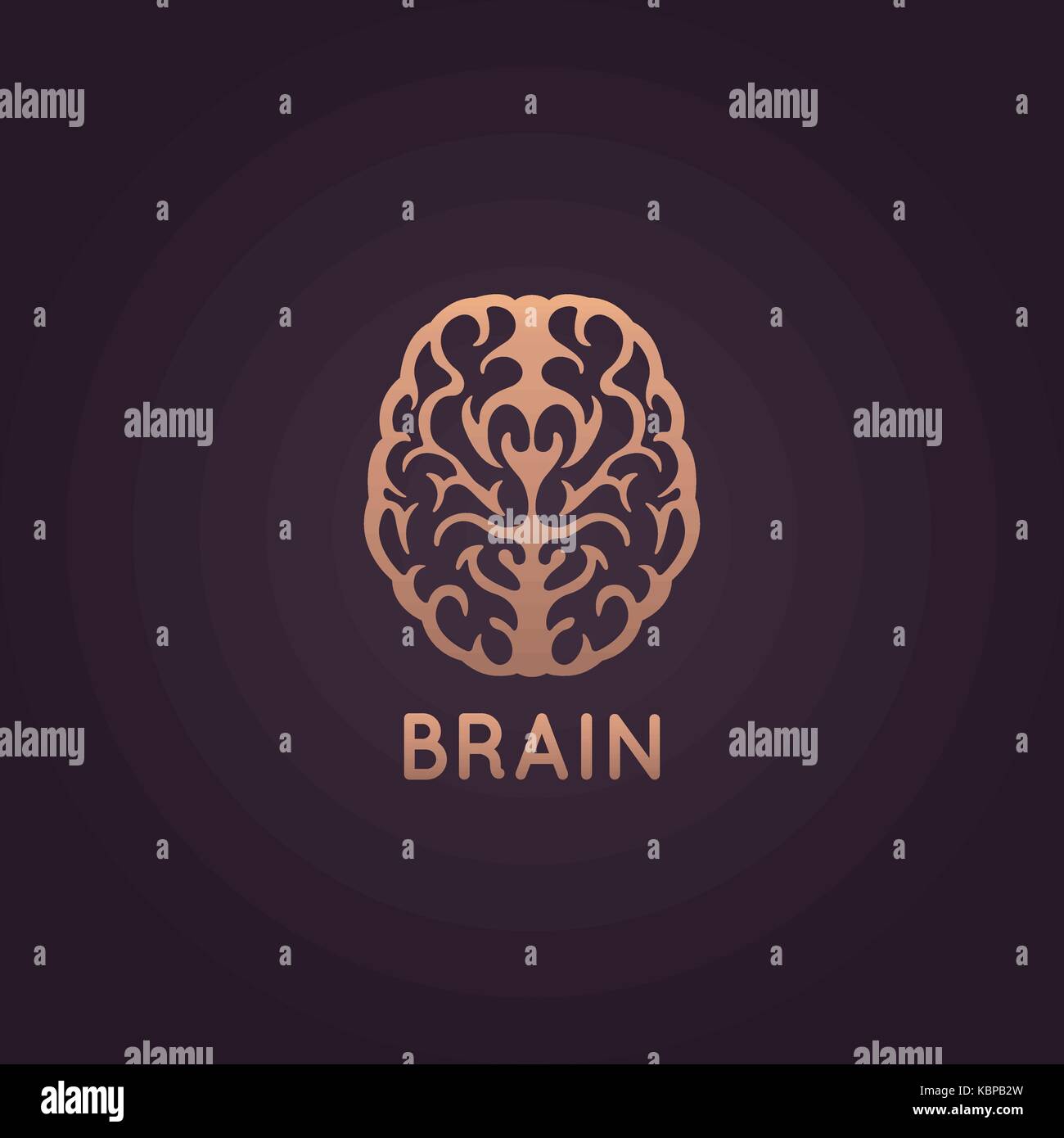 Brain logo vector hi-res stock photography and images - Alamy