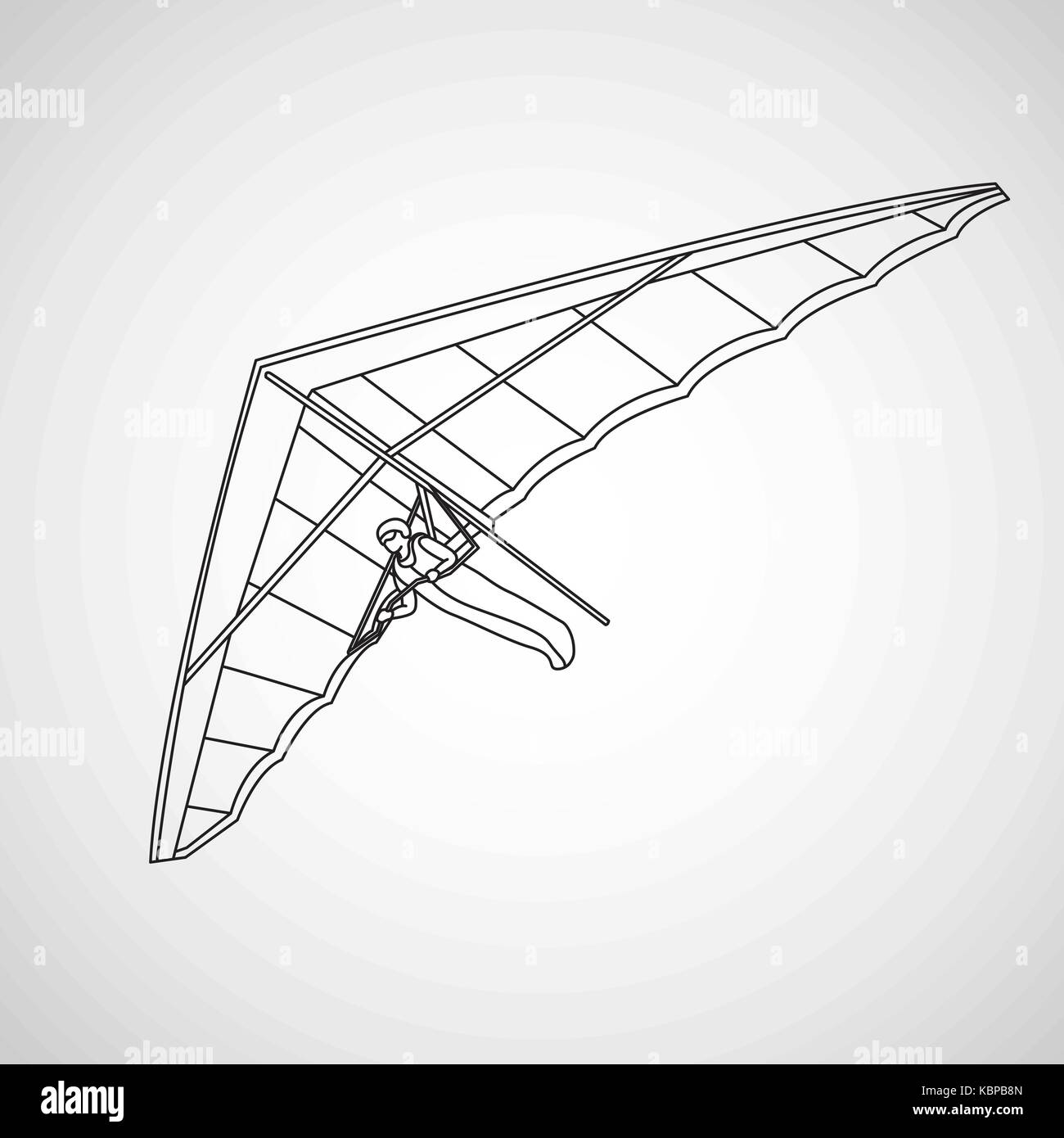 Hang Gliding vector logo icon illustration Stock Vector