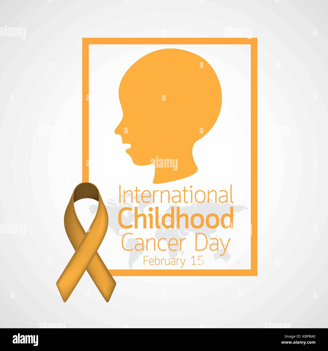 International Childhood Cancer Day vector icon illustration Stock Vector