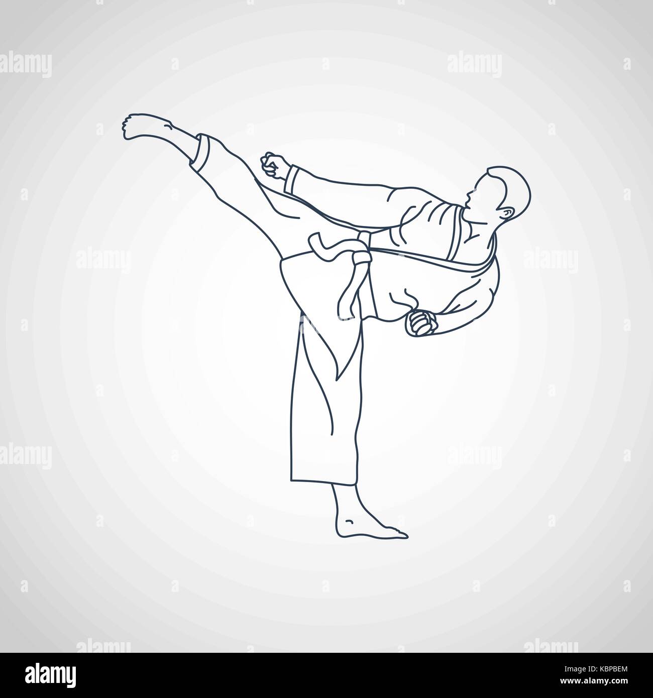 martial arts vector logo icon illustration Stock Vector
