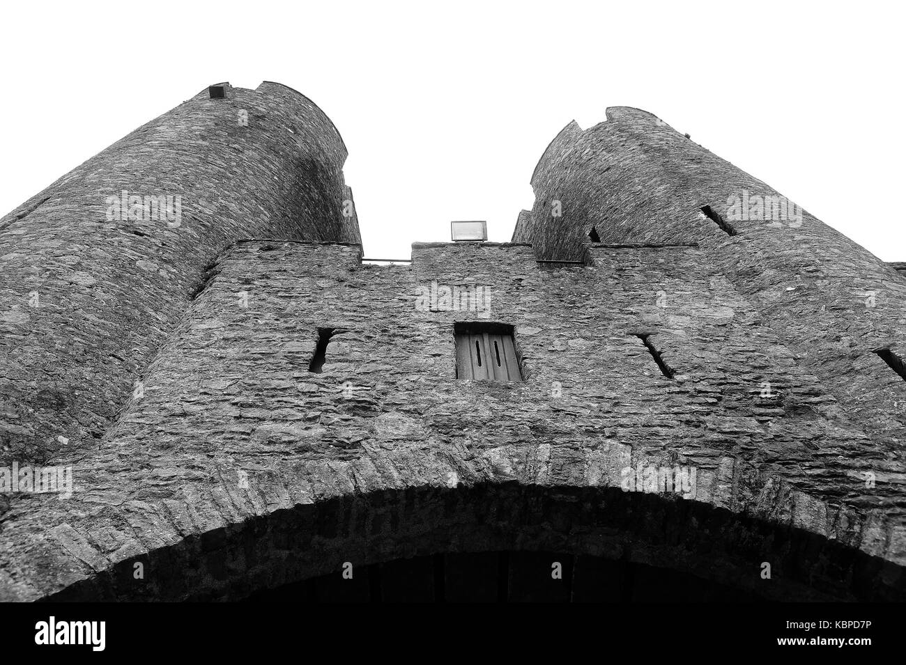 Inner Face of the Gatehouse, Pembroke Castle. Stock Photo
