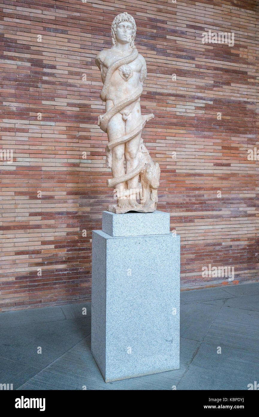 Cronos mitraico. Museo nacional de arte romano. Mérida. Badajoz. Extremadura. España Stock Photo