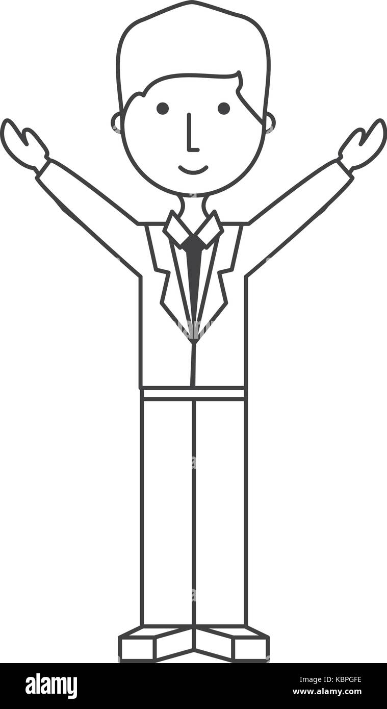 cartoon businessman icon over white background vector illustration ...