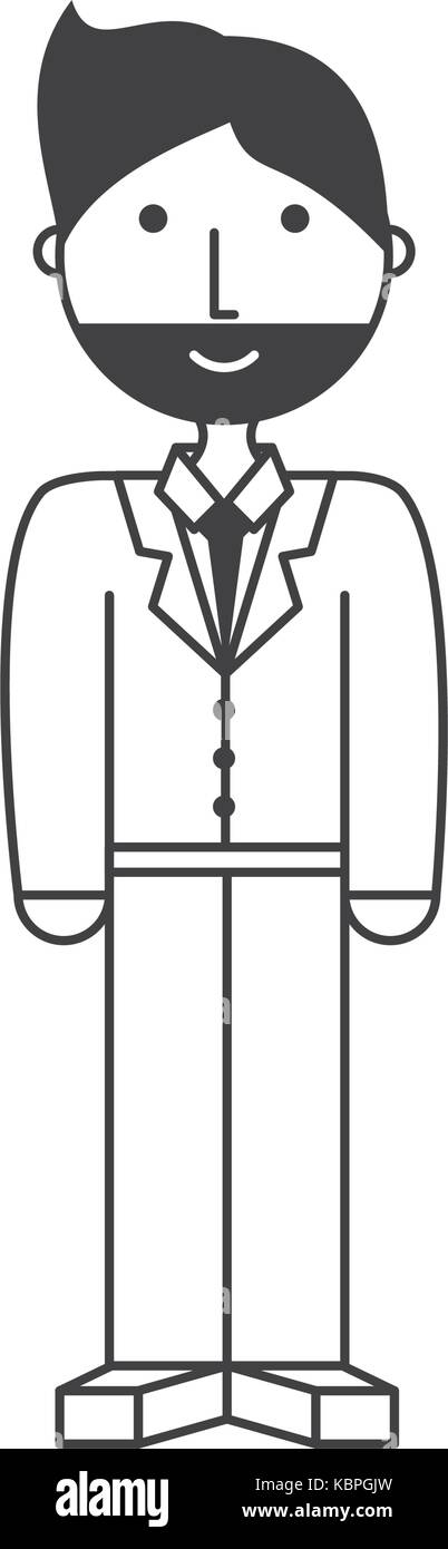 cartoon businessman icon over white background vector illustration ...