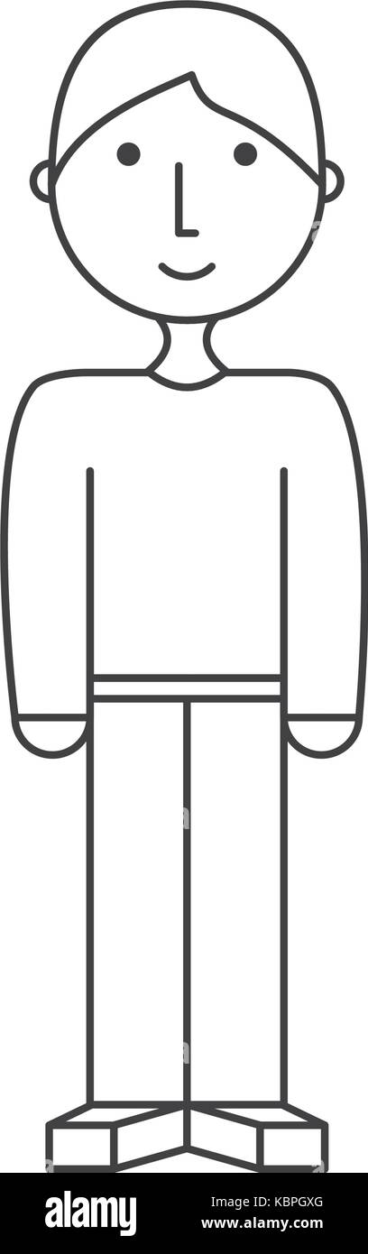 cartoon man icon over white background vector illustration Stock Vector ...