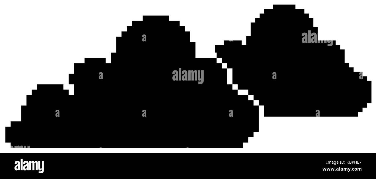 pixelated cloud game icon vector illustration design Stock Vector Image ...