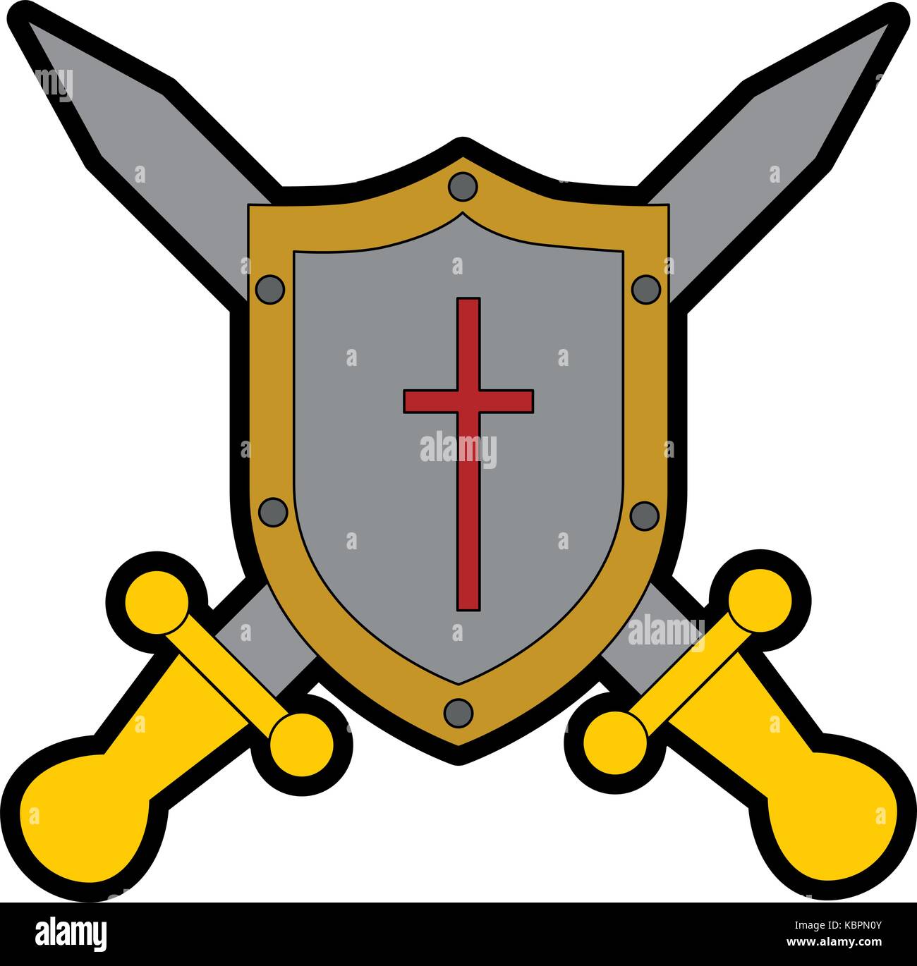 pixelated shield with sword vector illustration design Stock Vector ...