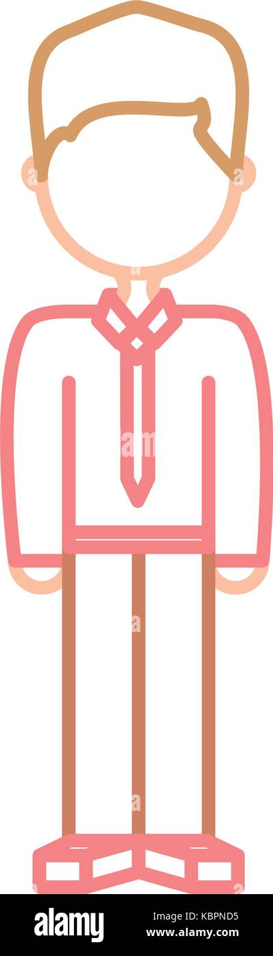 avatar man standing icon over white background colorful design vector ...