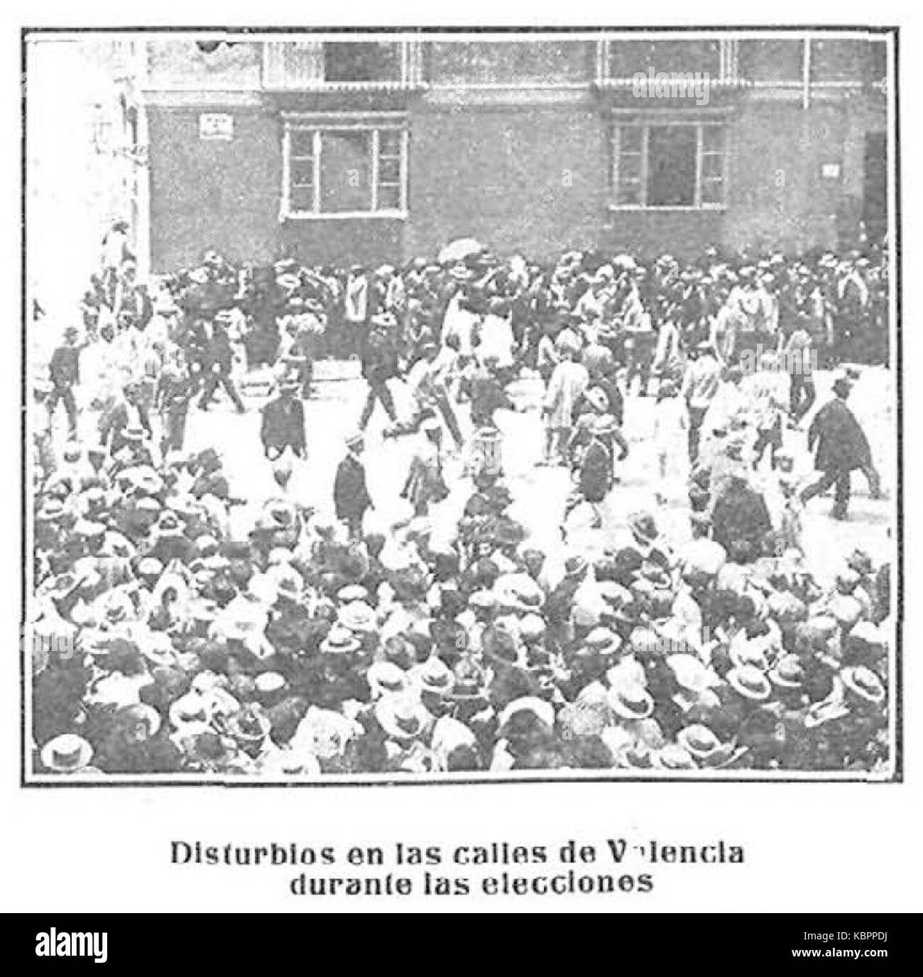 Disturbios en las calle de Valencia durante las elecciones, Nuevo Mundo, 14 de septiembre de 1905 Stock Photo