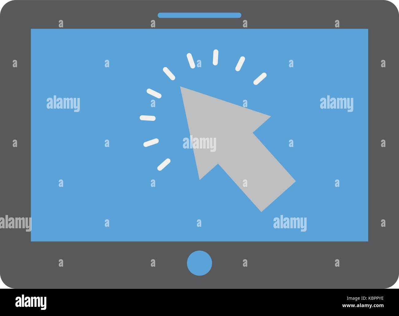 tablet with cursor button digital technology Stock Vector Image & Art