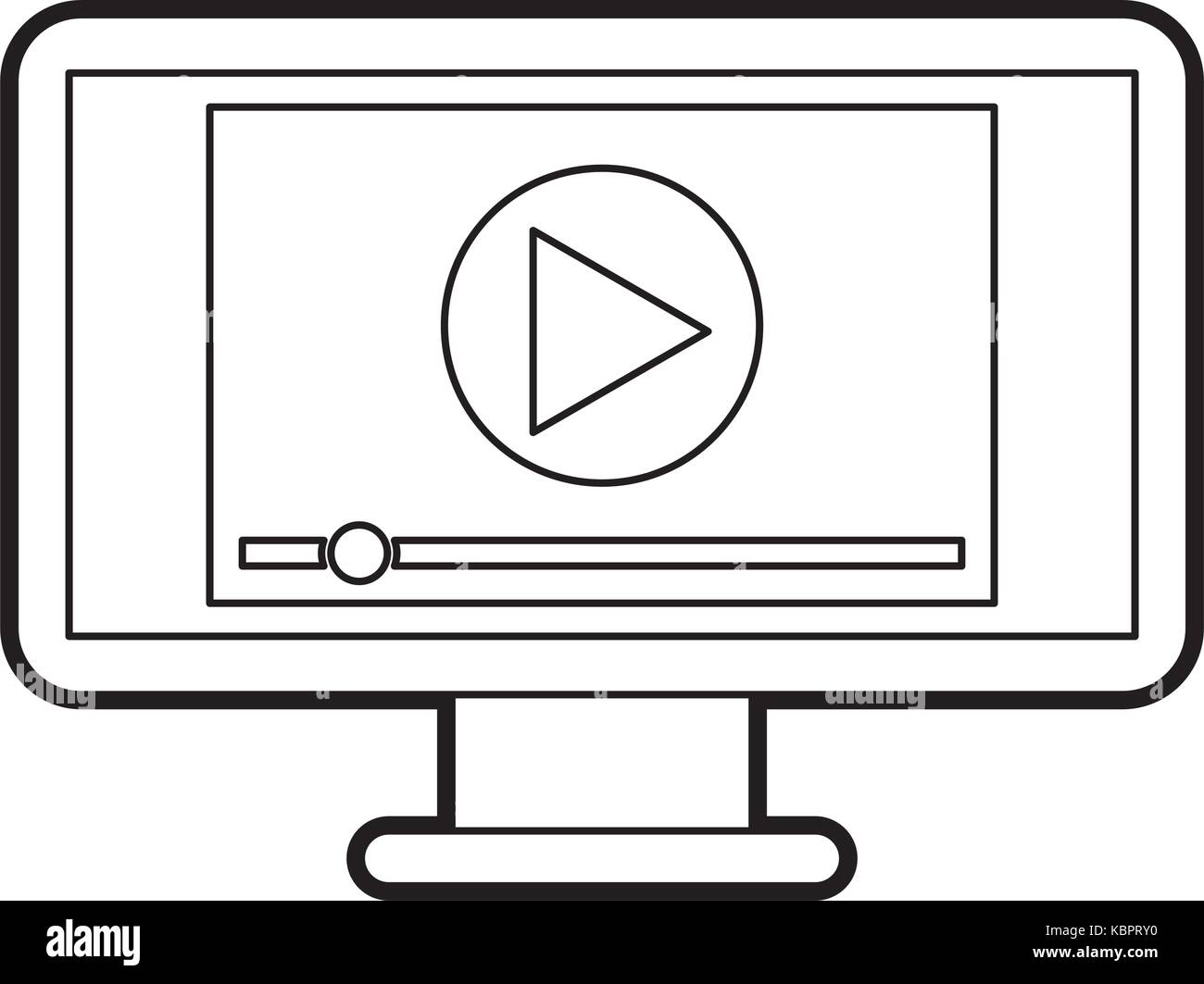 screen video player for web and internet media Stock Vector Image & Art ...
