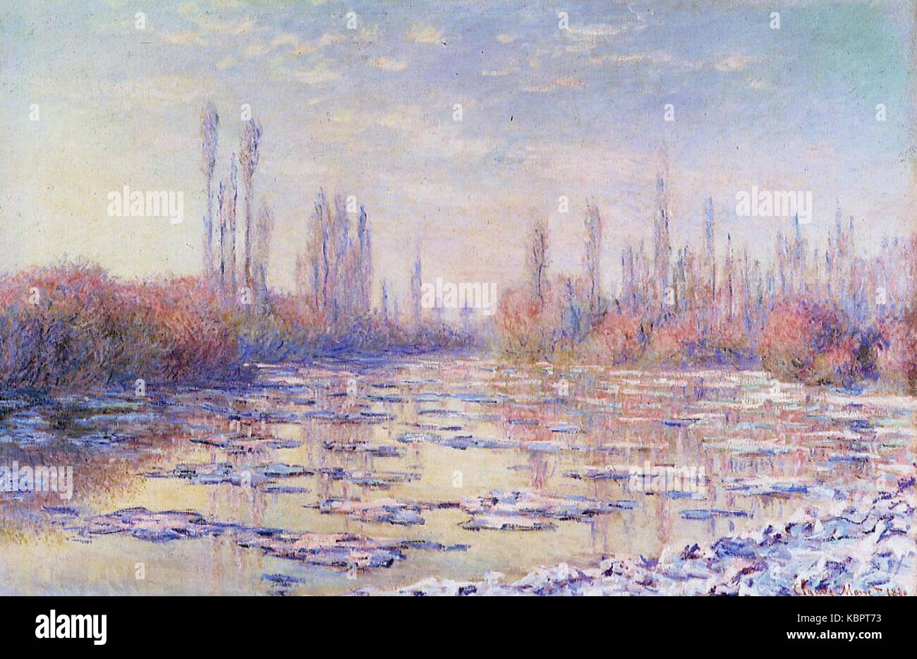 Claude Monet Les Glacons Stock Photo - Alamy