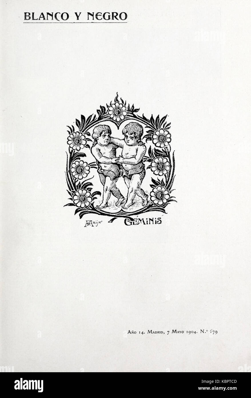 Blanco y Negro, Geminis, de Arija, 07 05 1904 Stock Photo