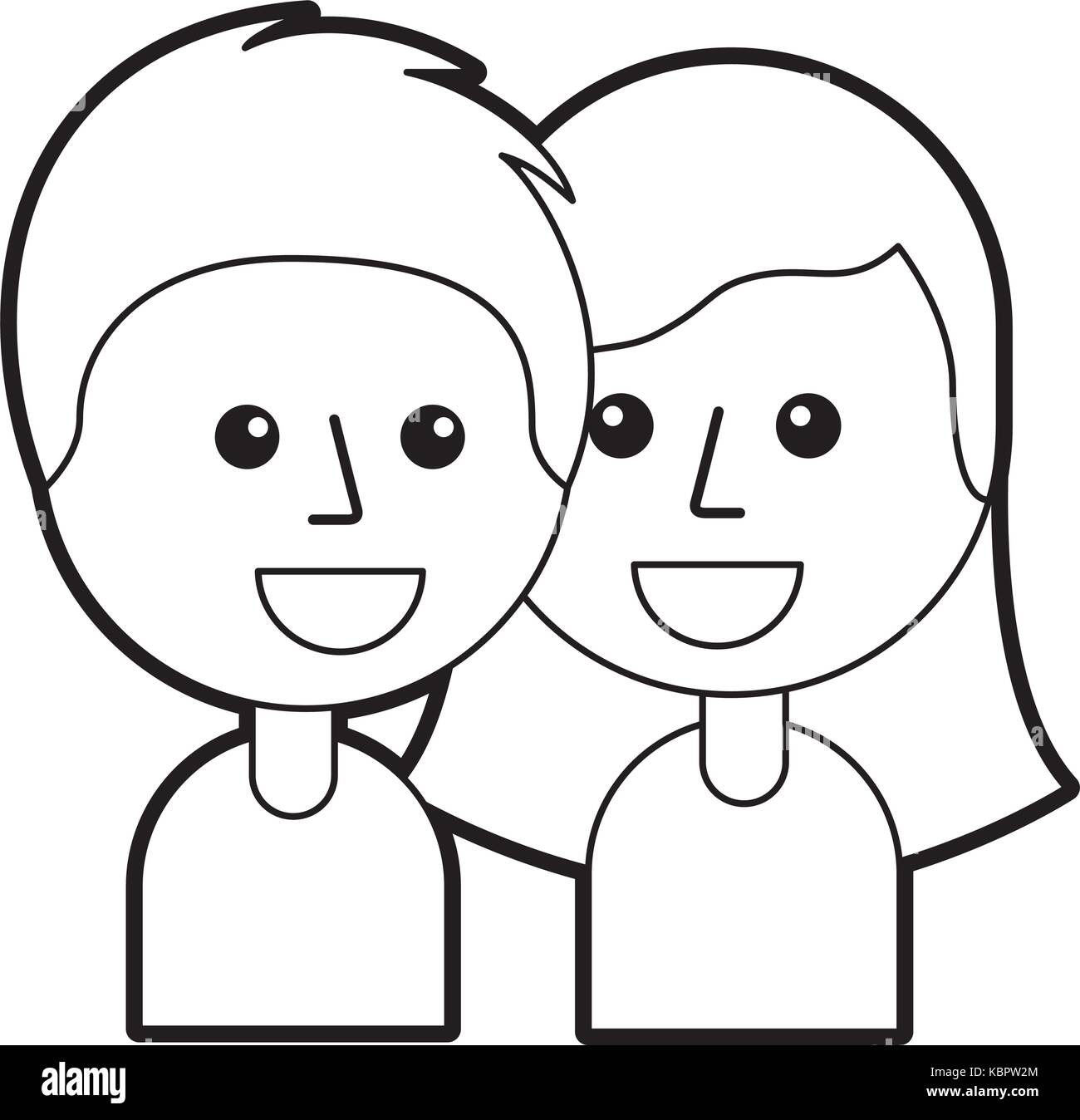 boy and girl happy young people community Stock Vector Image & Art - Alamy