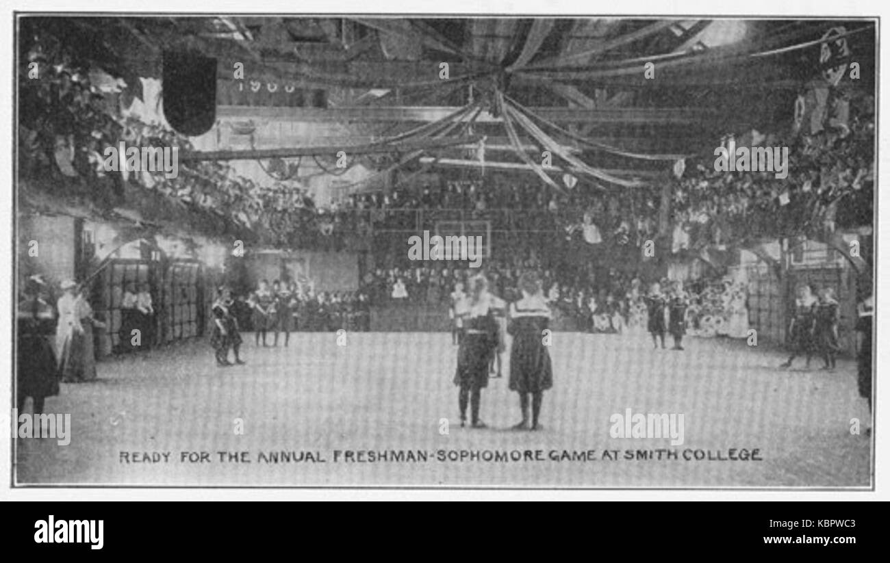 22 de marzo de 1893 Primer partido de baloncesto femenino Stock Photo