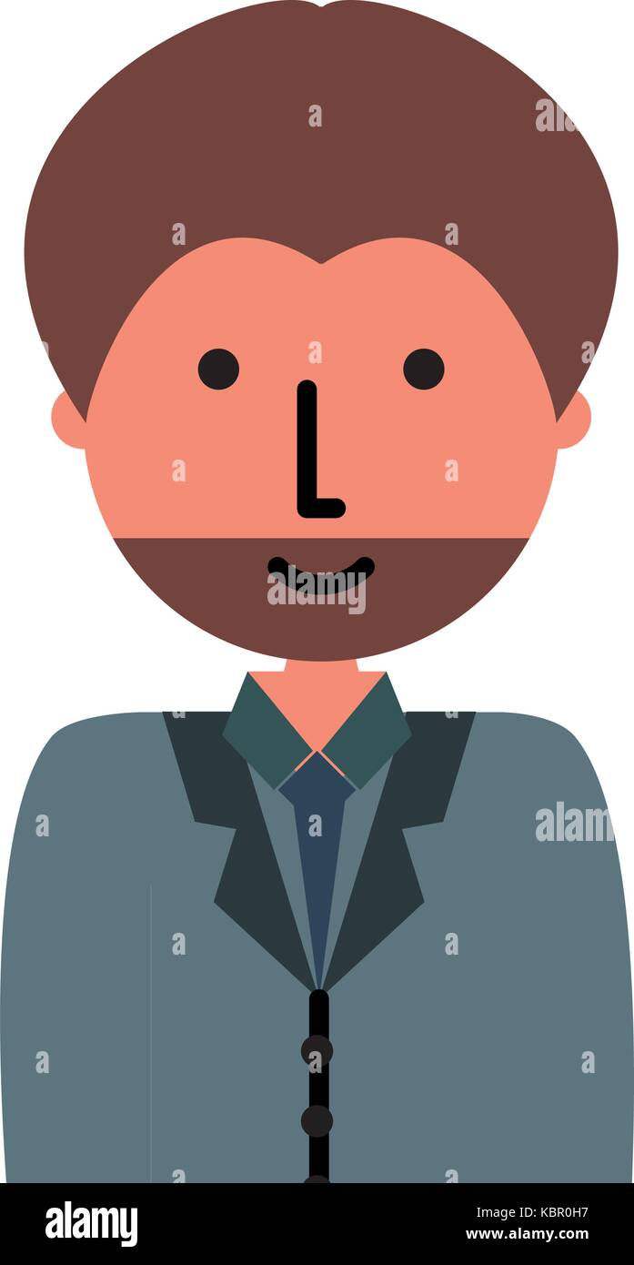 cartoon businessman icon over white background colorful design vector ...