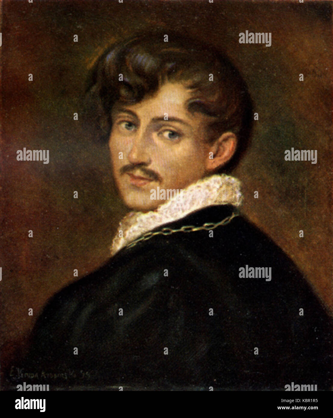 Emil Krupa Krupinski Schwarzer Ritter 1899 Stock Photo