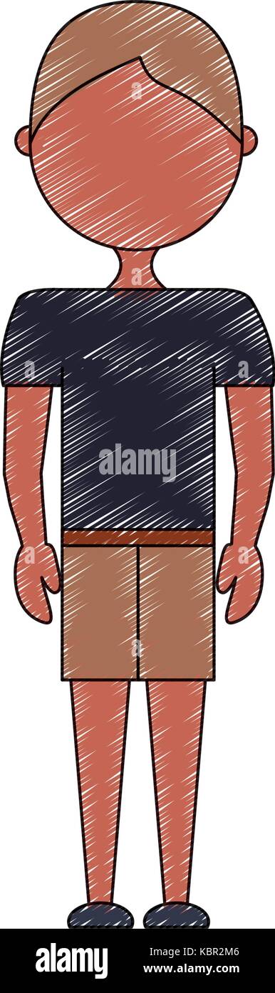 avatar man standing icon over white background colorful design vector ...
