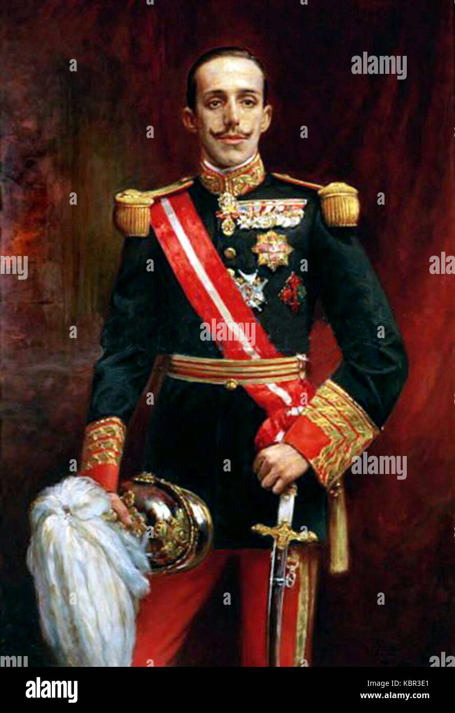 Retrato de Alfonso XIII (Real Academia de la Historia) Stock Photo