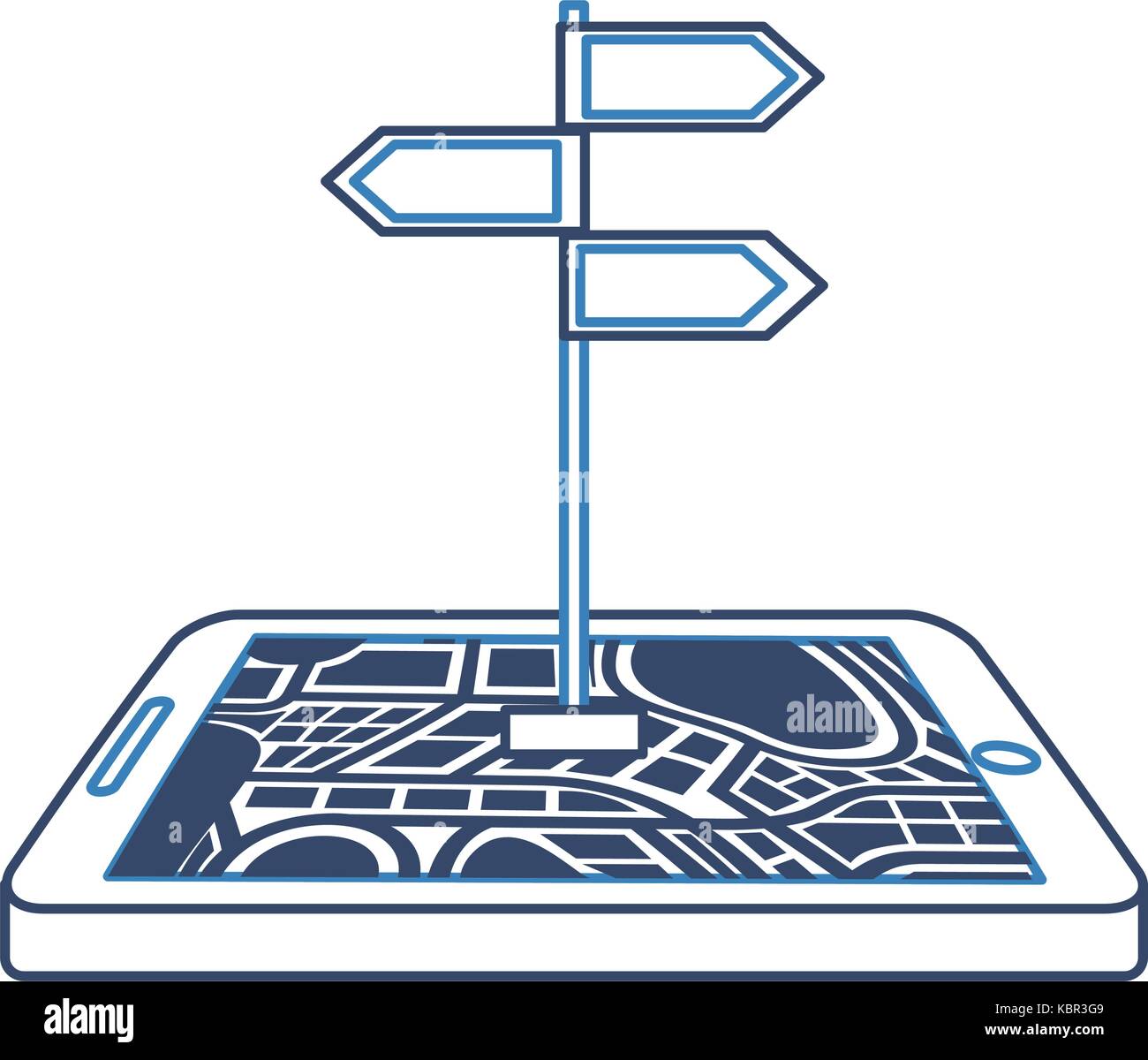 navigation gps device and city map with pins technology and traveling ...