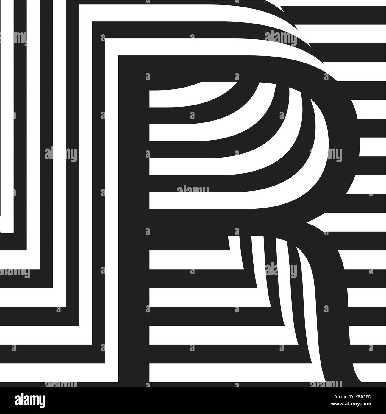 Black And White Letter R Design Template Vector Illustration Stock Vector Image Art Alamy