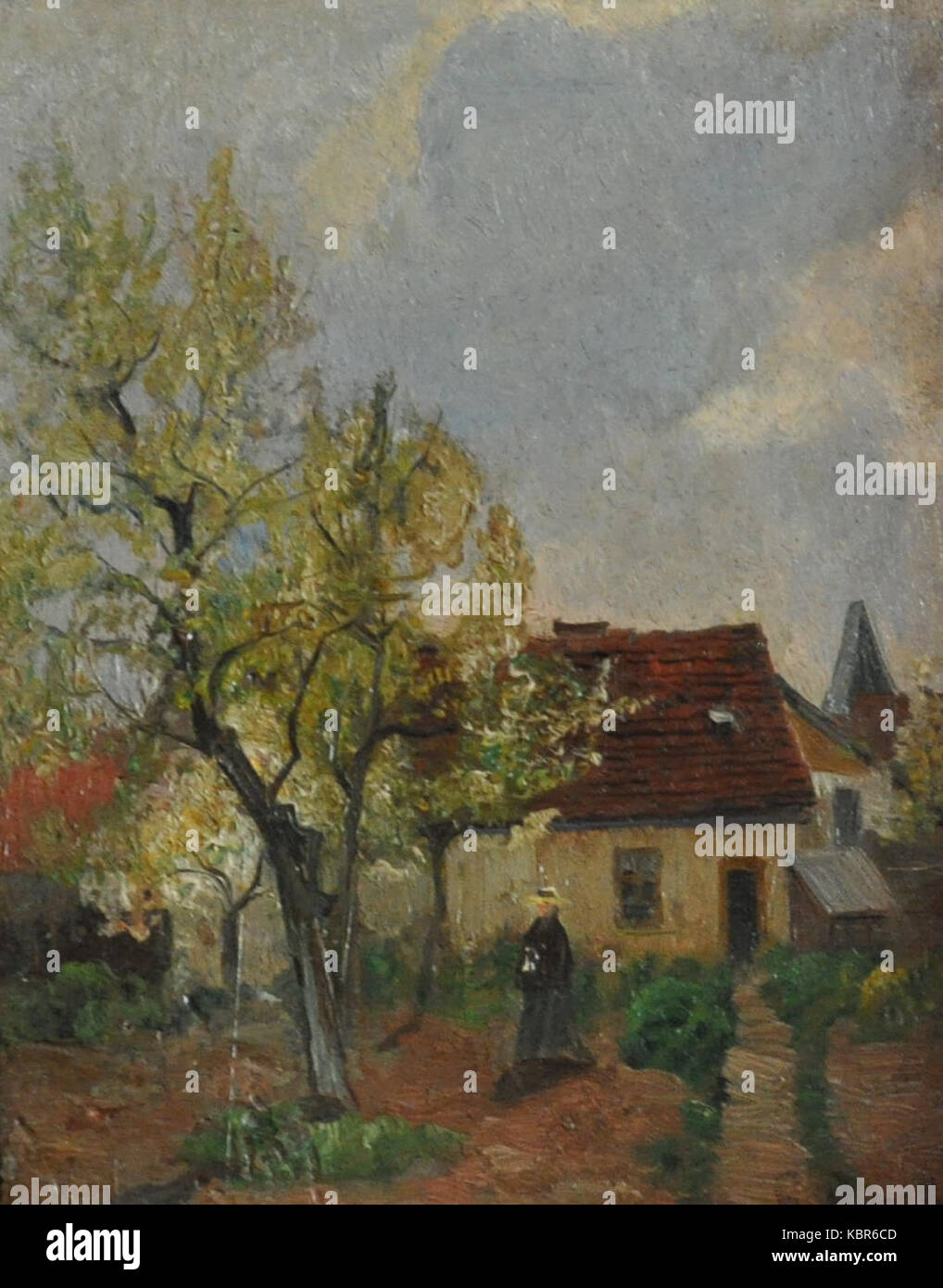 Franz Bunke, Dorflandschaftsbild (Titel unbekannt Stock Photo - Alamy