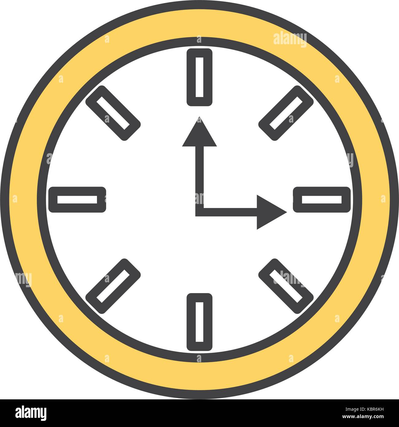 clock icon over white background vector illustration Stock Vector Image ...