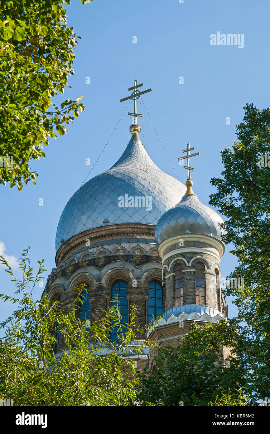 Trinity Church Riga The dome of Holy Trinity Cathedral in Riga Stock Photo - Alamy