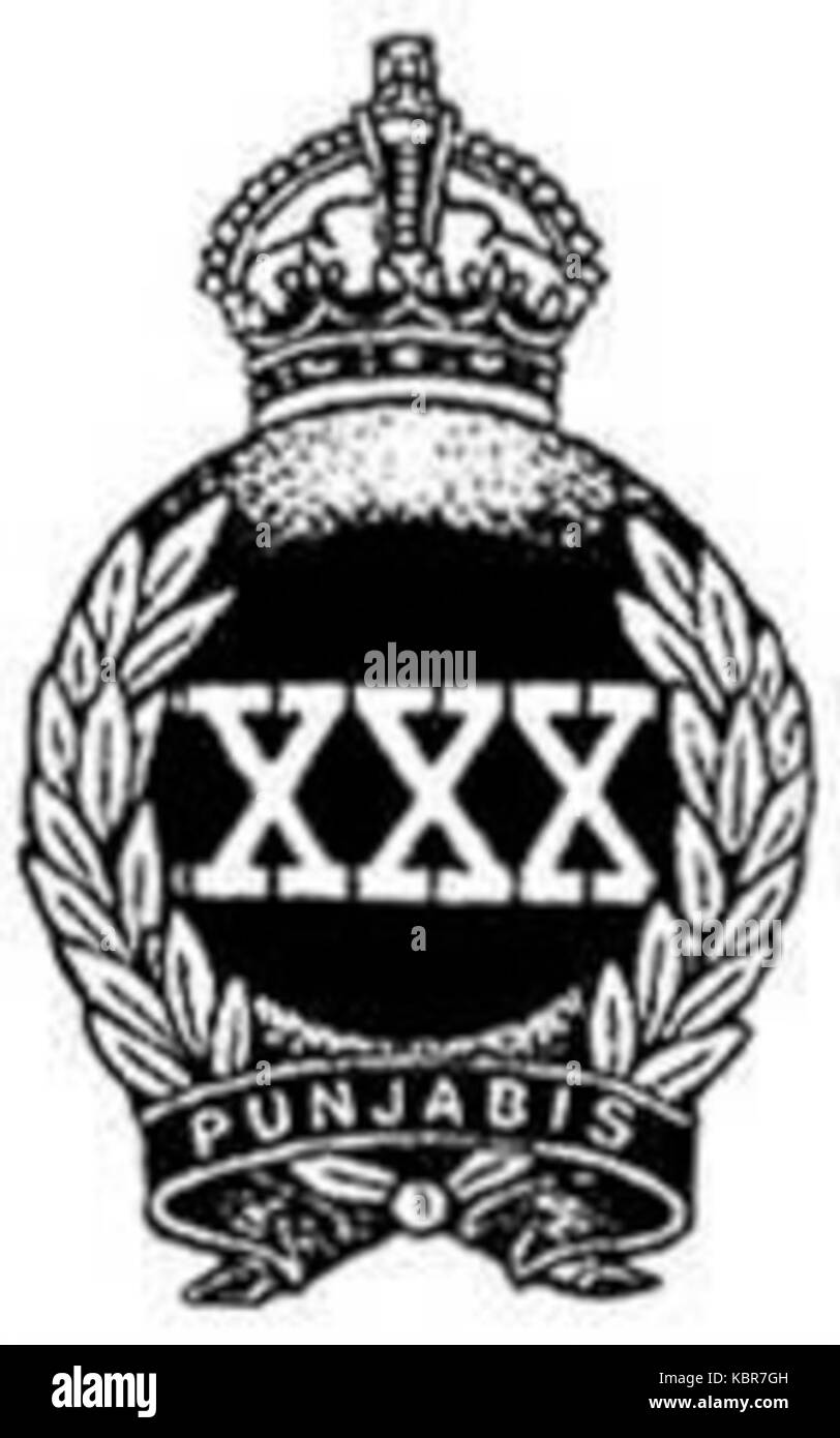 30th Punjabis badge Stock Photo Alamy