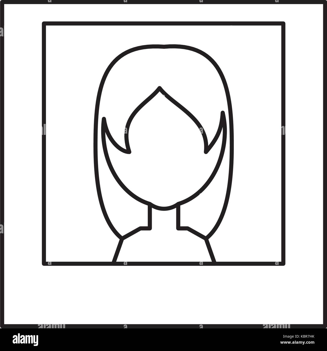 woman picture icon over white background vector illustration Stock ...