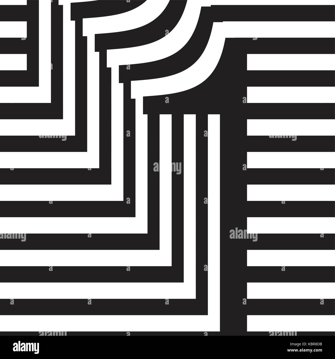 Black and white number 1 design template vector illustration Stock