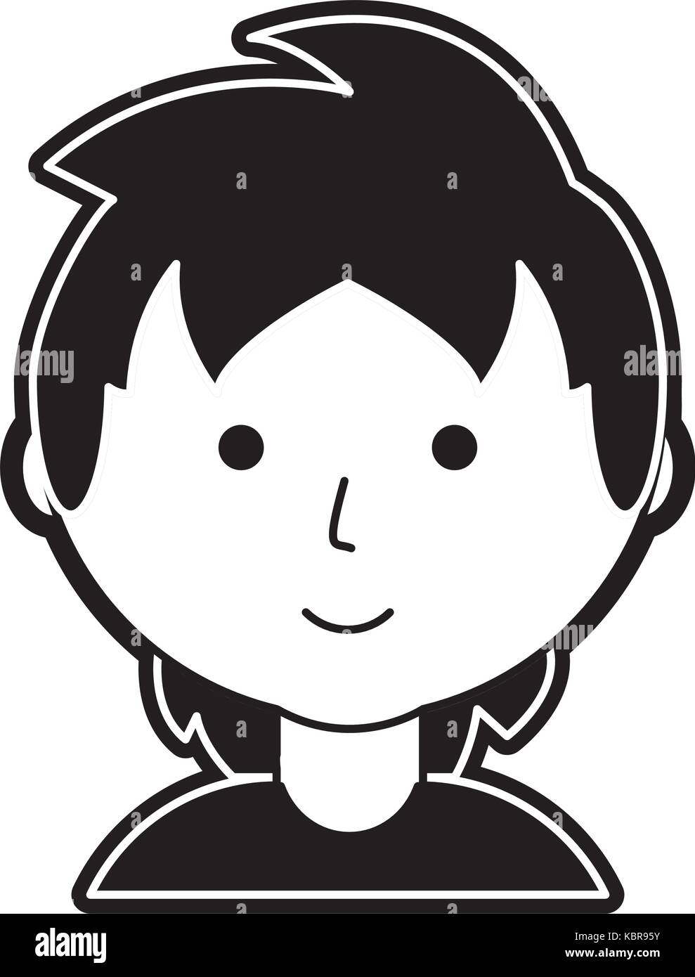 cartoon man icon over white background vector illustration Stock Vector ...