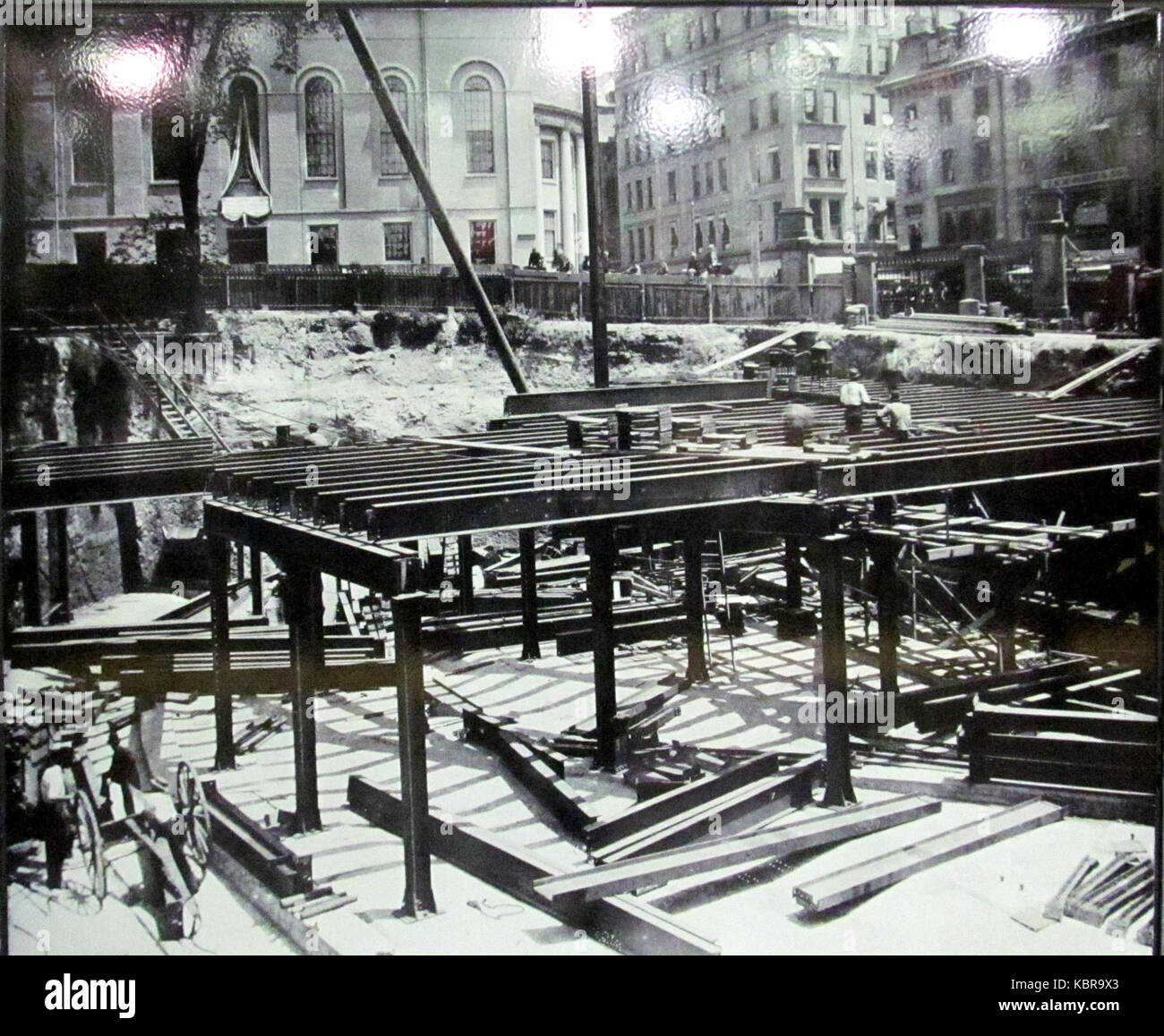 1896 Tremont Street Subway construction Stock Photo Alamy