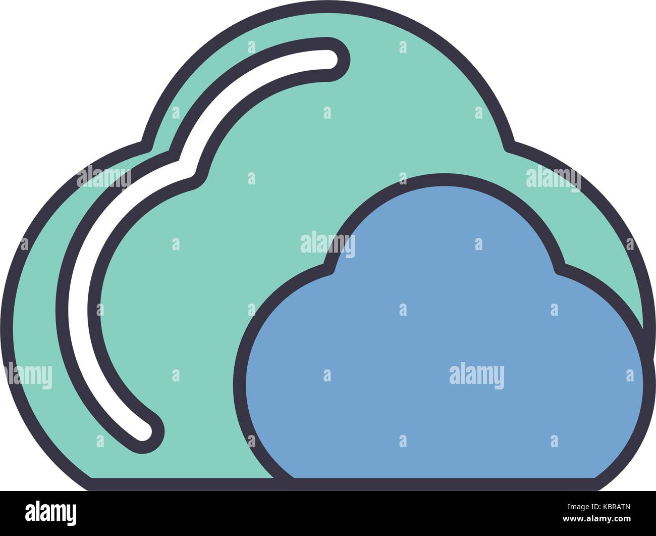 clouds icon over white background vector illustration Stock Vector ...