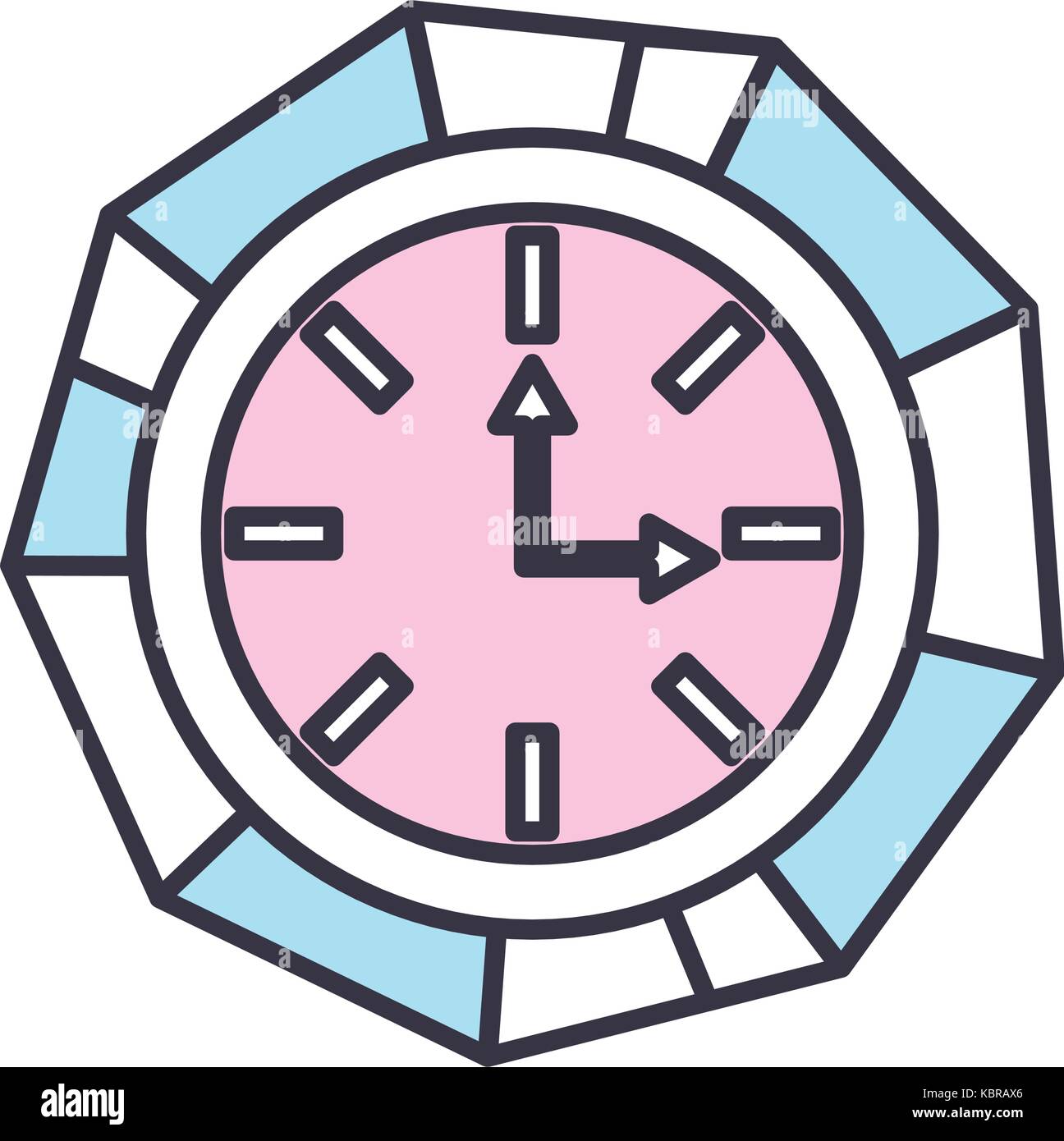 clock icon over white background vector illustration Stock Vector Image ...