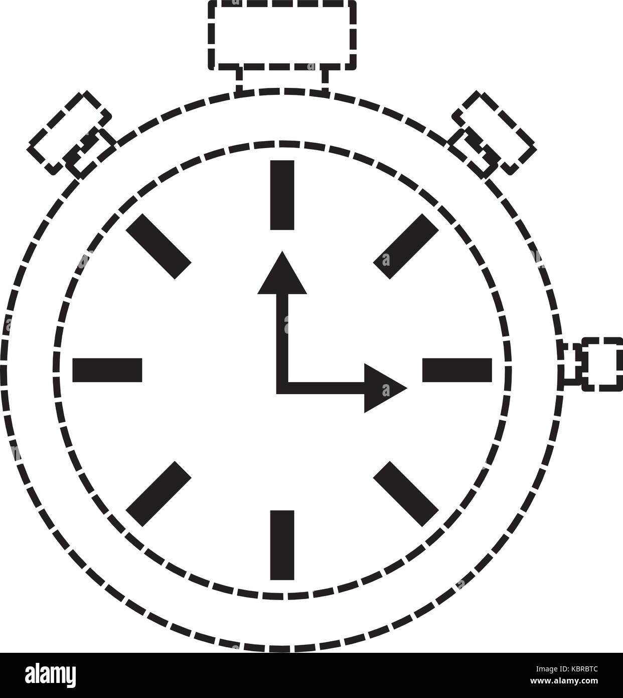 chronometer icon over white background vector illustration Stock Vector ...