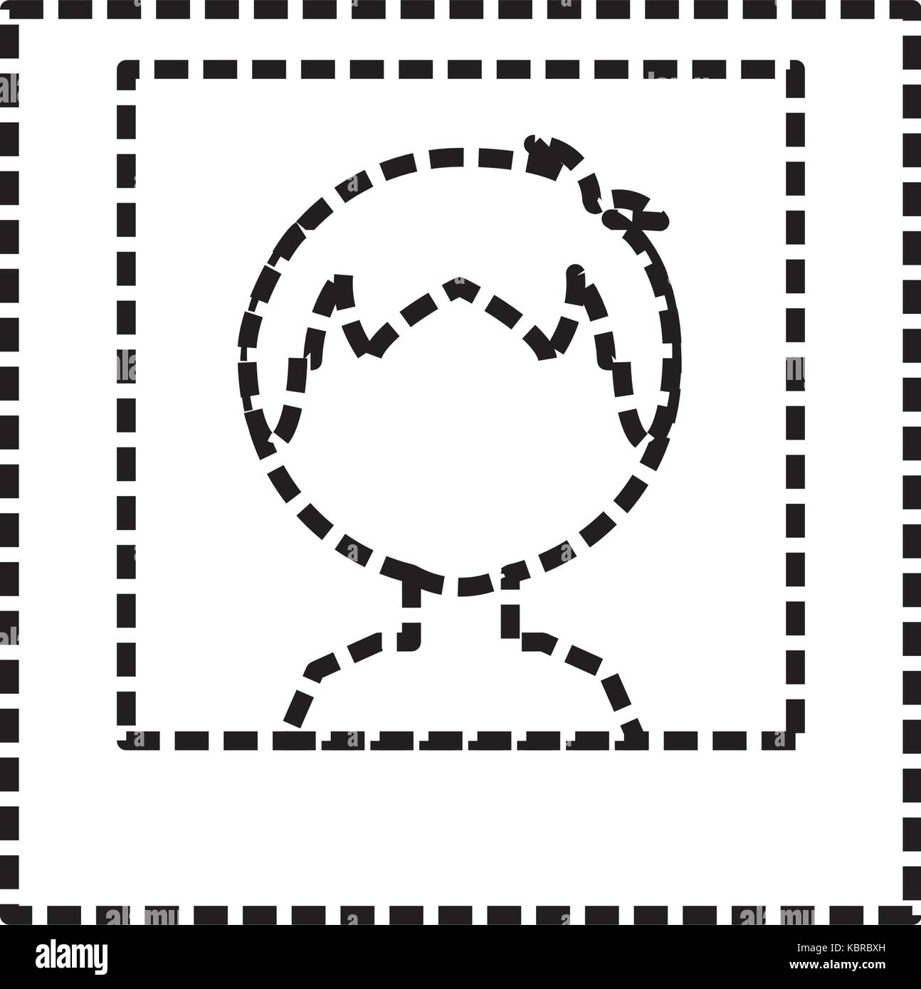 man picture icon over white background vector illustration Stock Vector ...