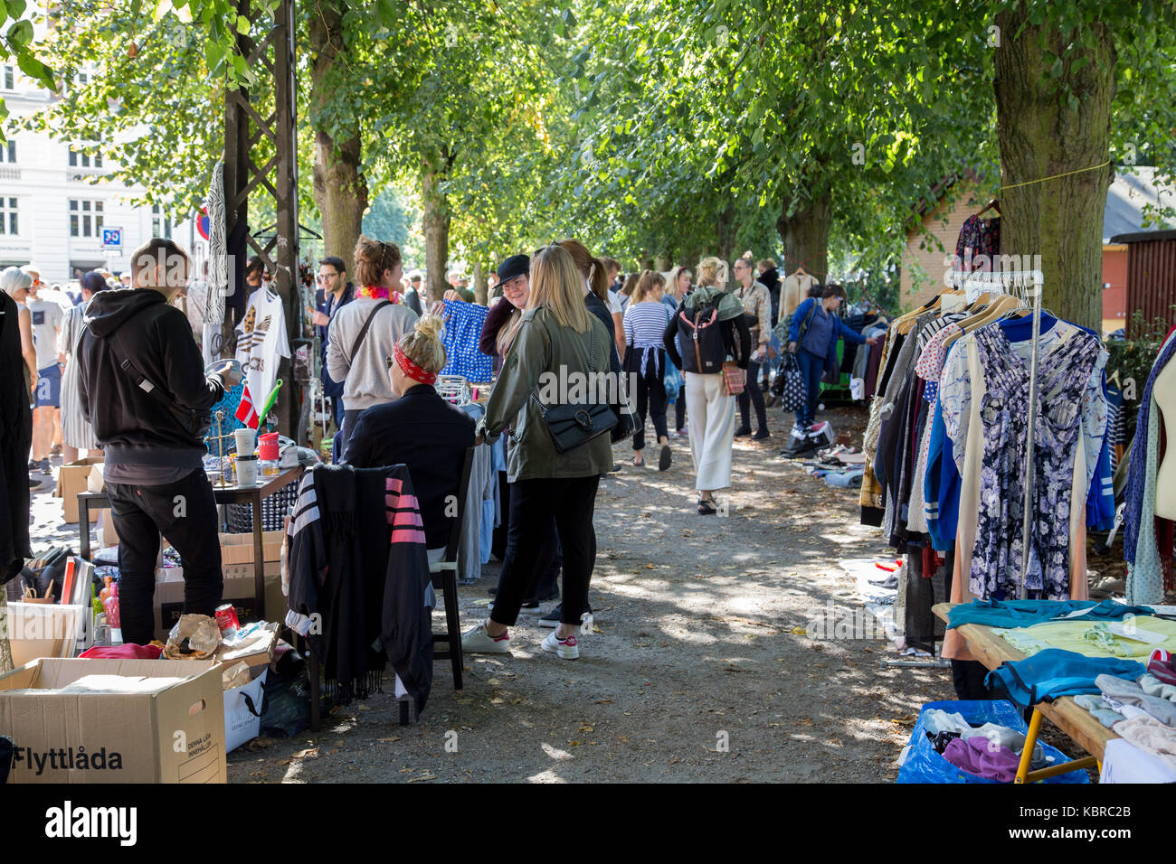 Flea Market in Copenhagen Stock Photo Alamy